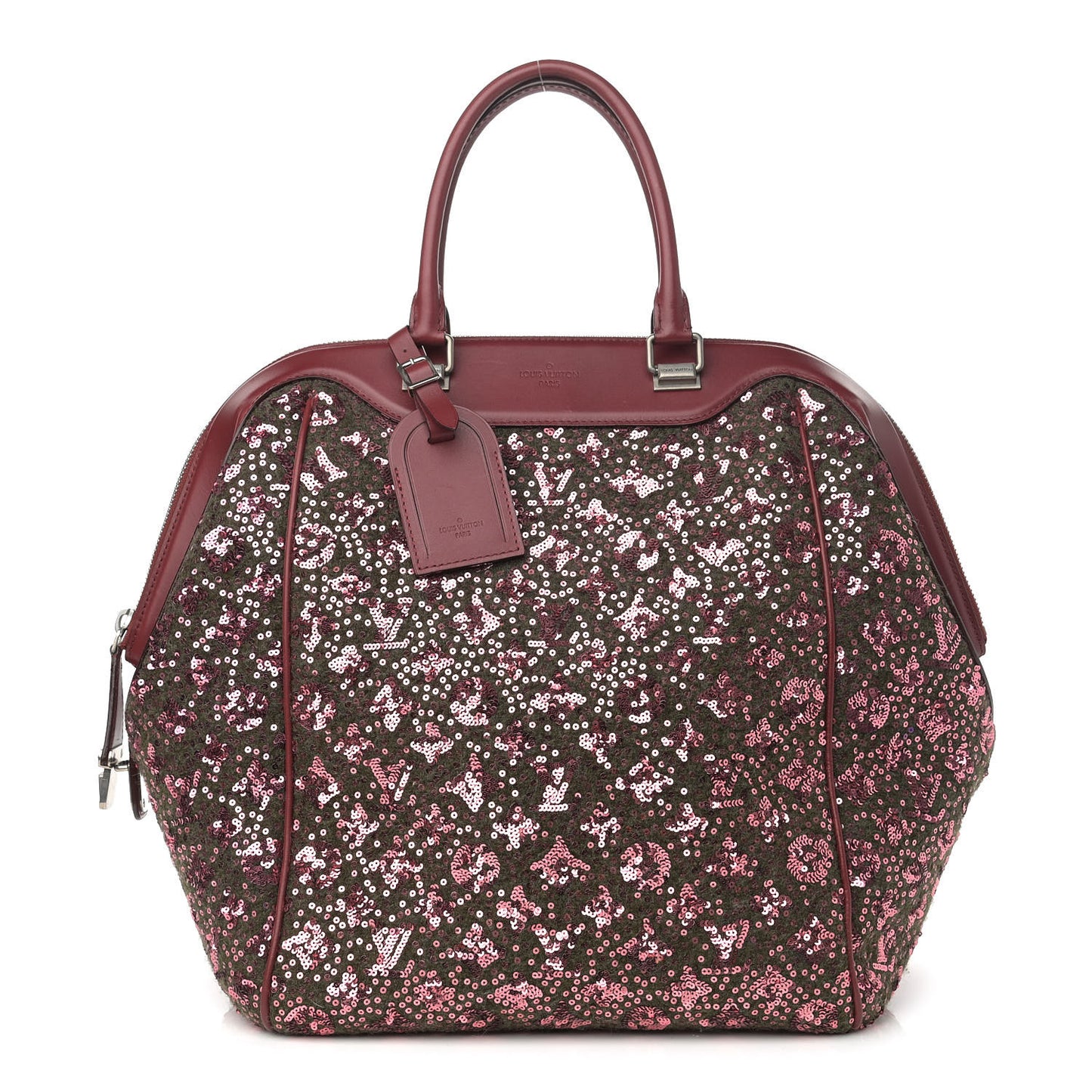 Sequin Monogram Sunshine Express Speedy Burgundy