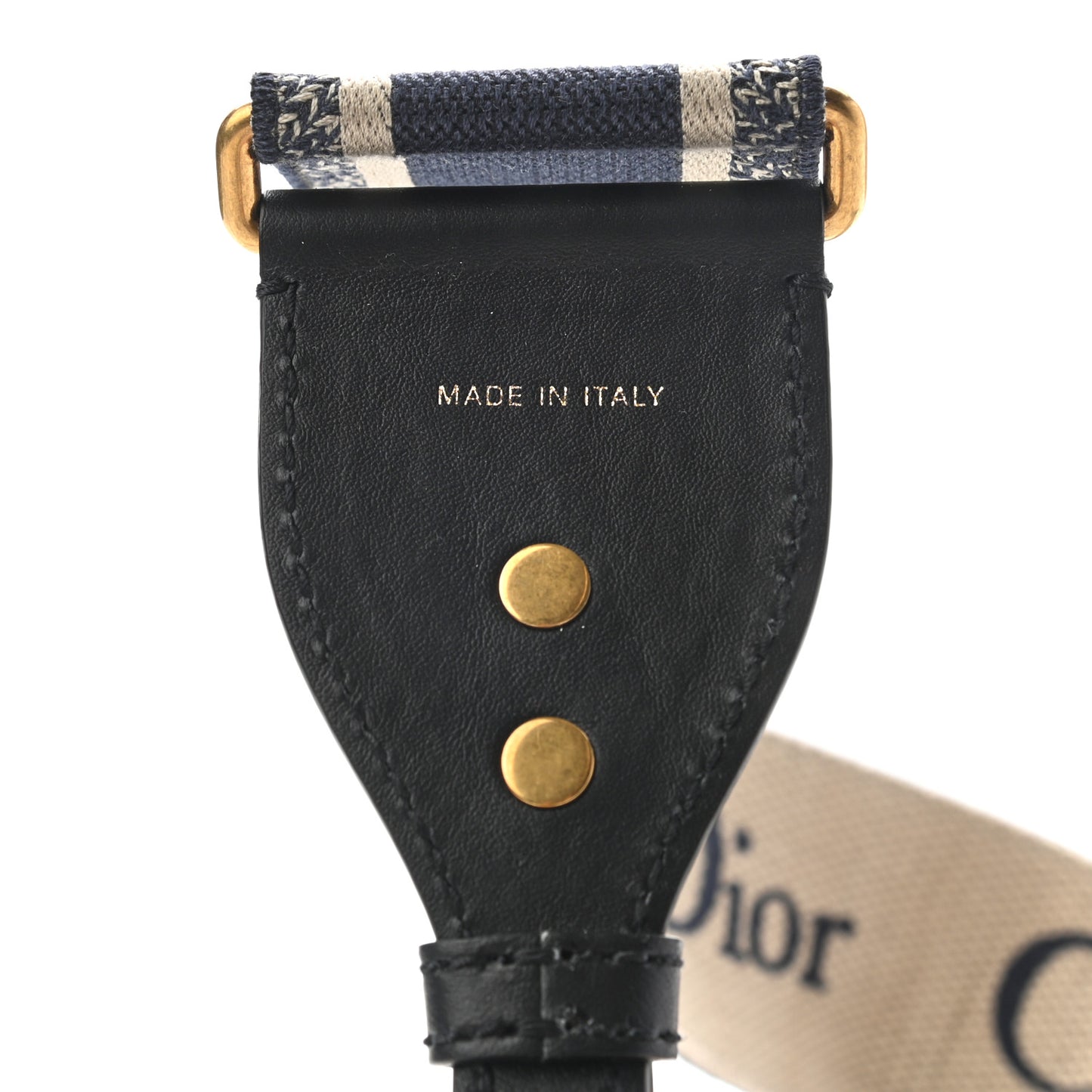 Canvas Embroidered Shoulder Strap Blue