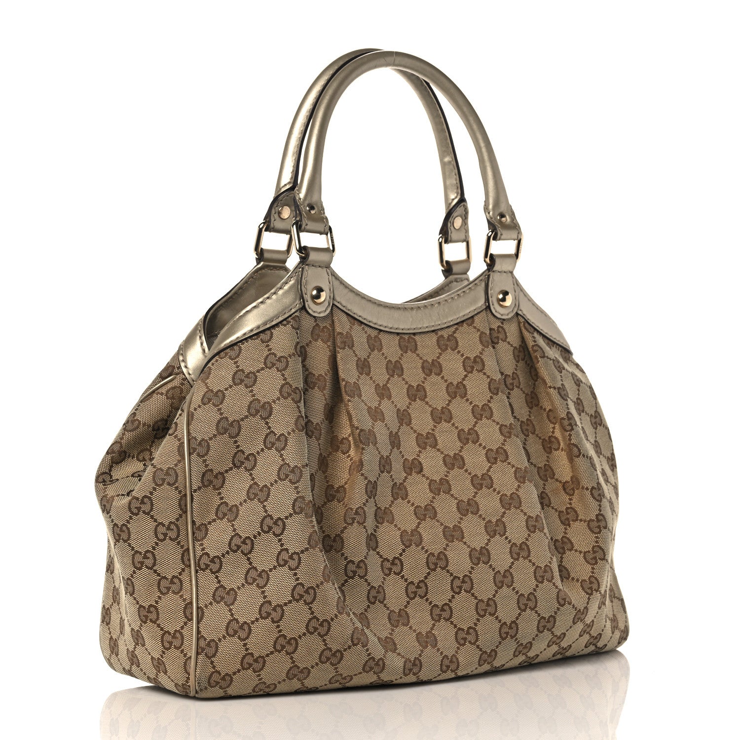Gucci Monogram Medium Sukey Tote Champagne 3 of 11