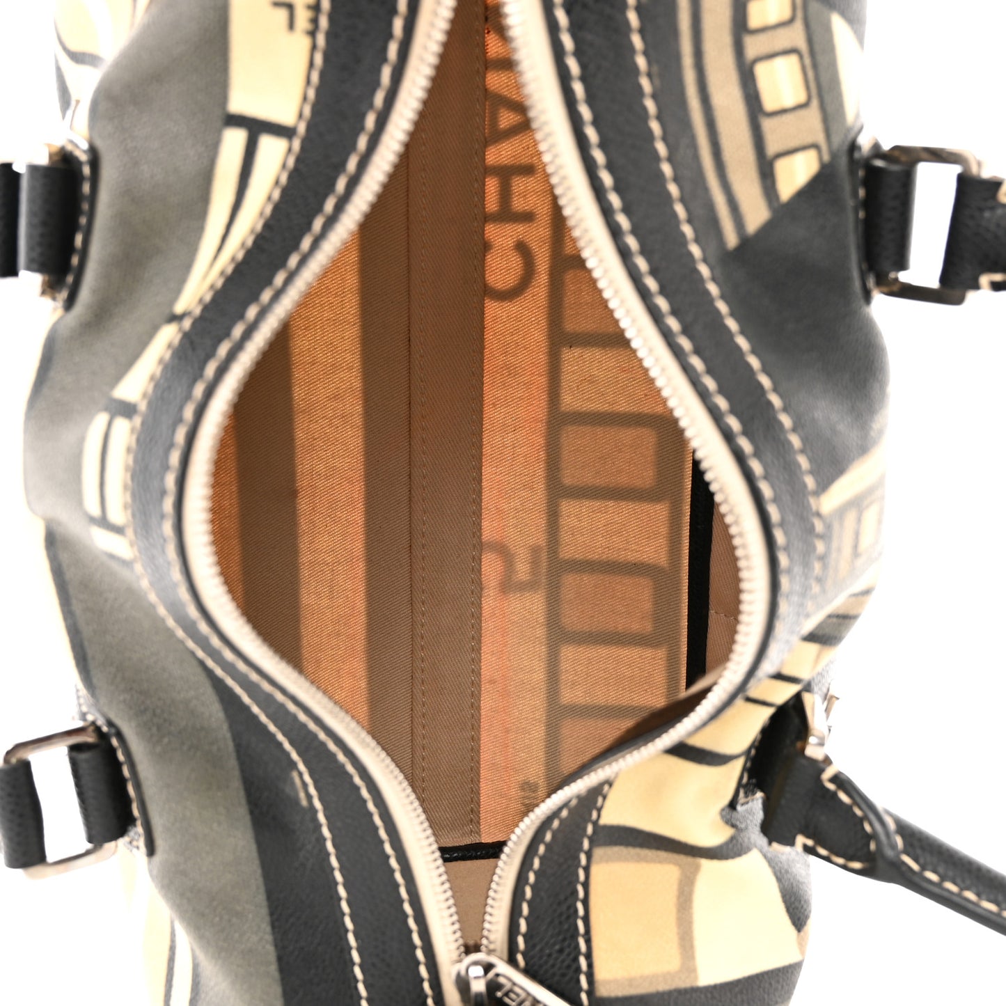 Coated Canvas Le Train Boston Bag Black