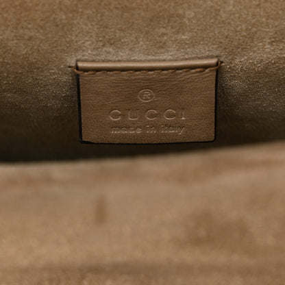 Gucci GG Supreme Monogram Suede Crystal Small Dionysus Shoulder Bag Beige Ebony Taupe 6 of 14