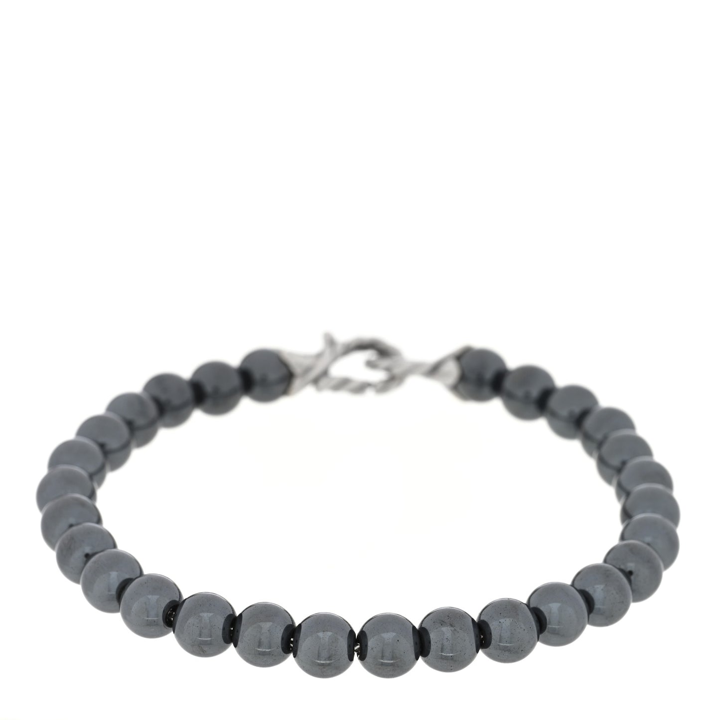 Sterling Silver Hematine 6mm Spiritual Beads Bracelet