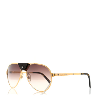 Cartier Santos de Cartier 135 Sunglasses Gold Black 1 of 7