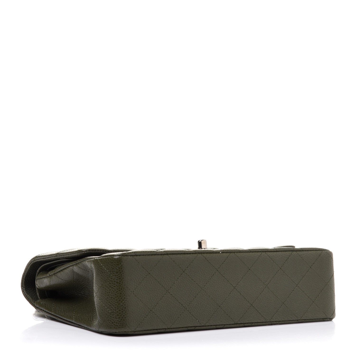 Chanel Caviar Quilted Medium Double Flap Dark Green 4 of 12
