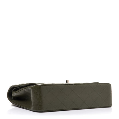 Chanel Caviar Quilted Medium Double Flap Dark Green 4 of 12