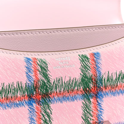 Hermes Swift Tartan Printed Constance 18 Mauve Pale 7 of 12