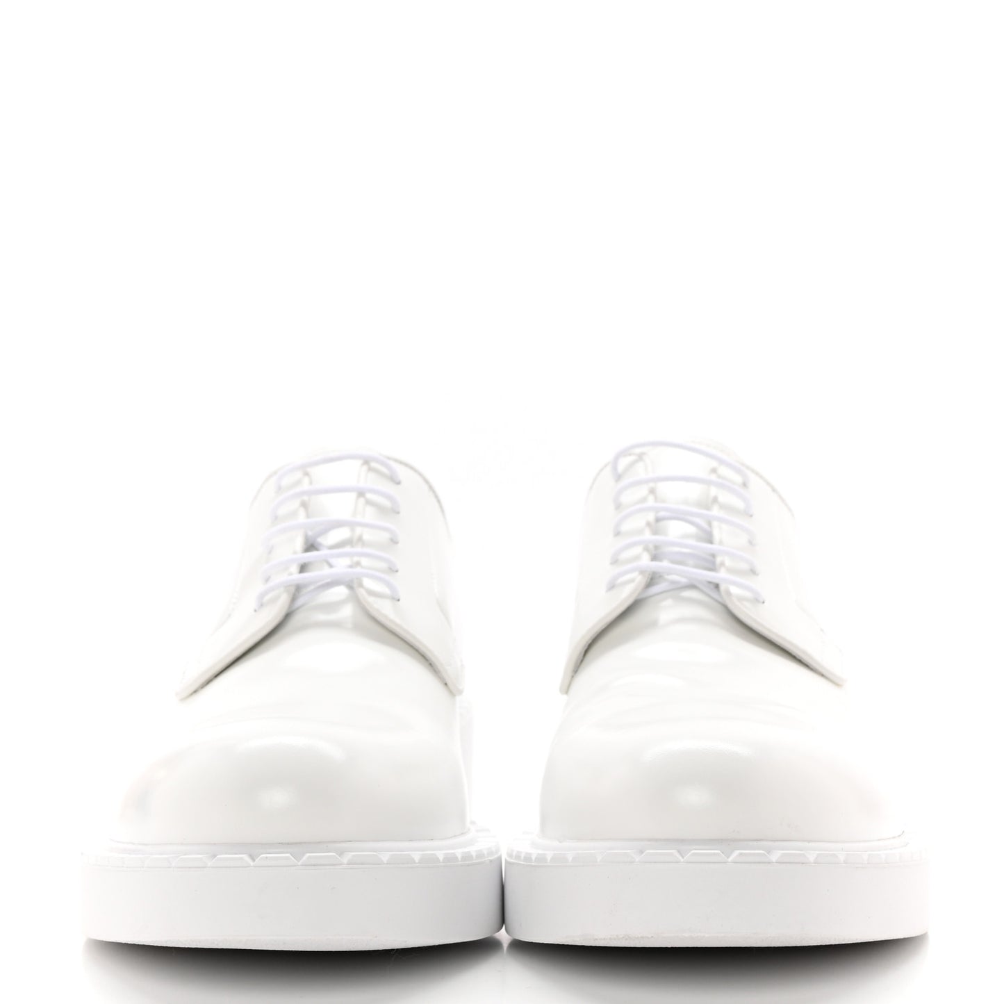 Spazzolato Rubber Triangle Logo 50mm Derby Loafers 40 White