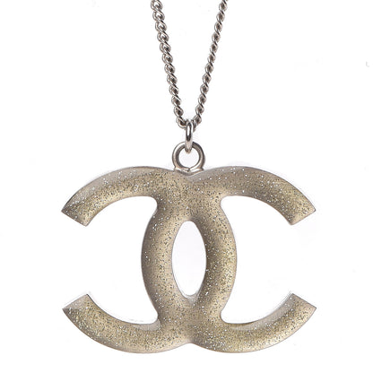 Chanel Baguette Crystal Large CC Necklace Silver 6 of 6