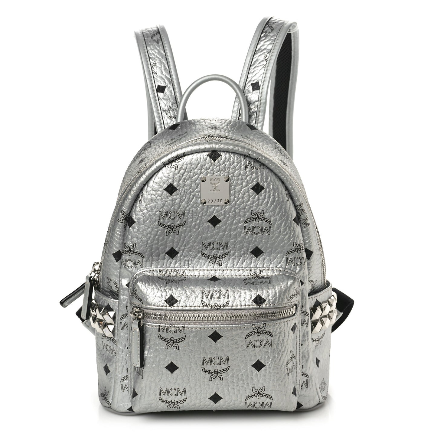 Visetos Small Side Stud Stark Backpack Silver