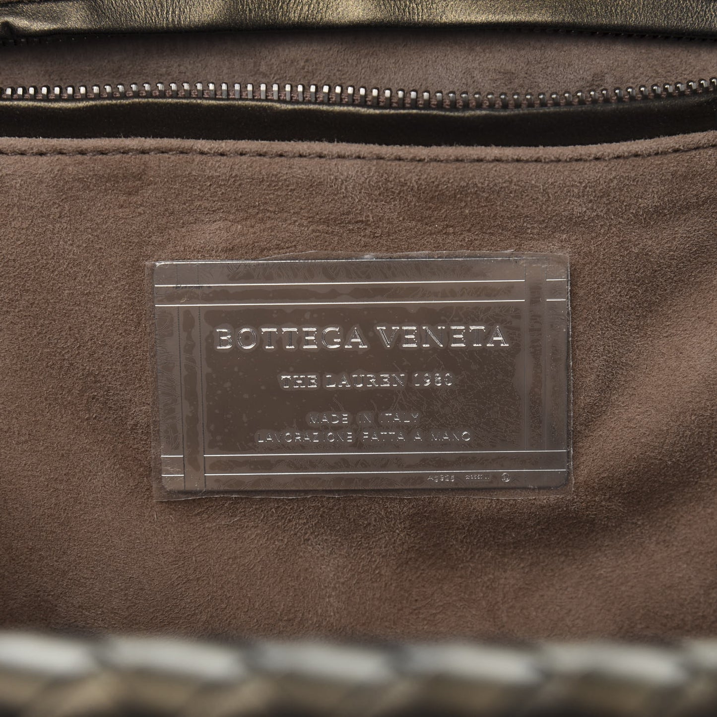 Nappa Intrecciato The Lauren 1980 Clutch Platinum