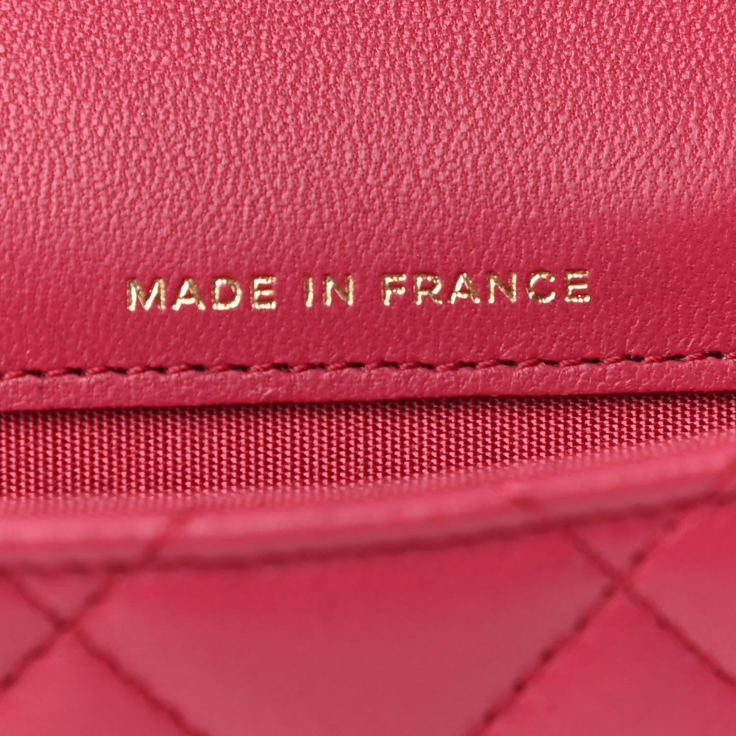 Chanel Lambskin Quilted Top Handle Flap Coin Purse With Chain Dark Pink 7 of 12