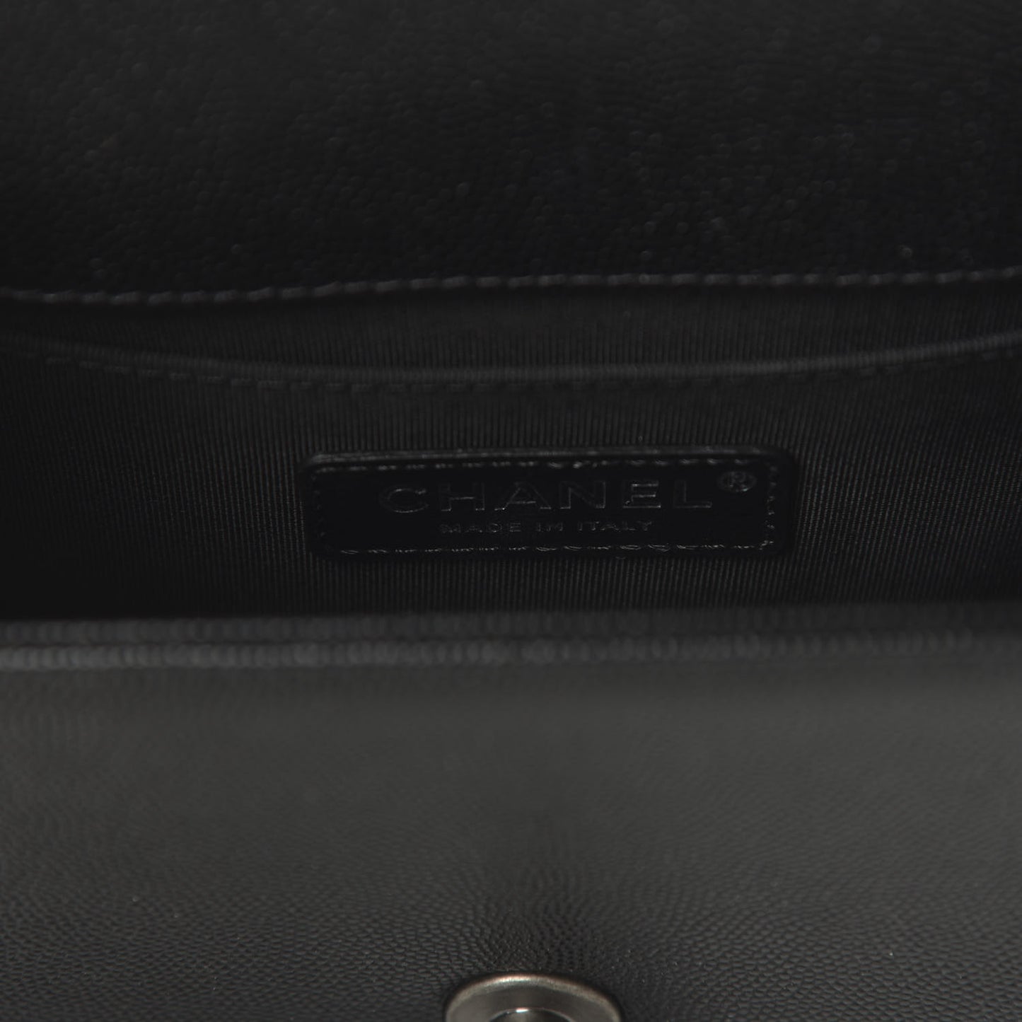 Caviar Quilted Small Boy Flap Black