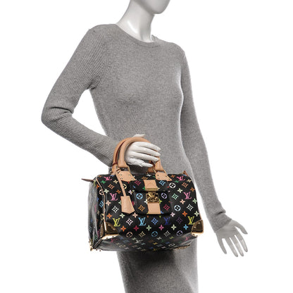 Louis Vuitton Monogram Multicolor Speedy 30 Black 2 of 6