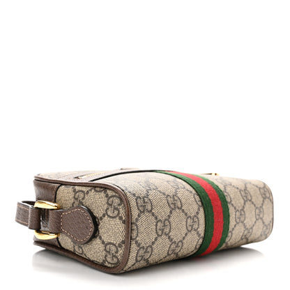 Gucci GG Supreme Monogram Web Mini Ophidia Shoulder Bag Brown 4 of 10