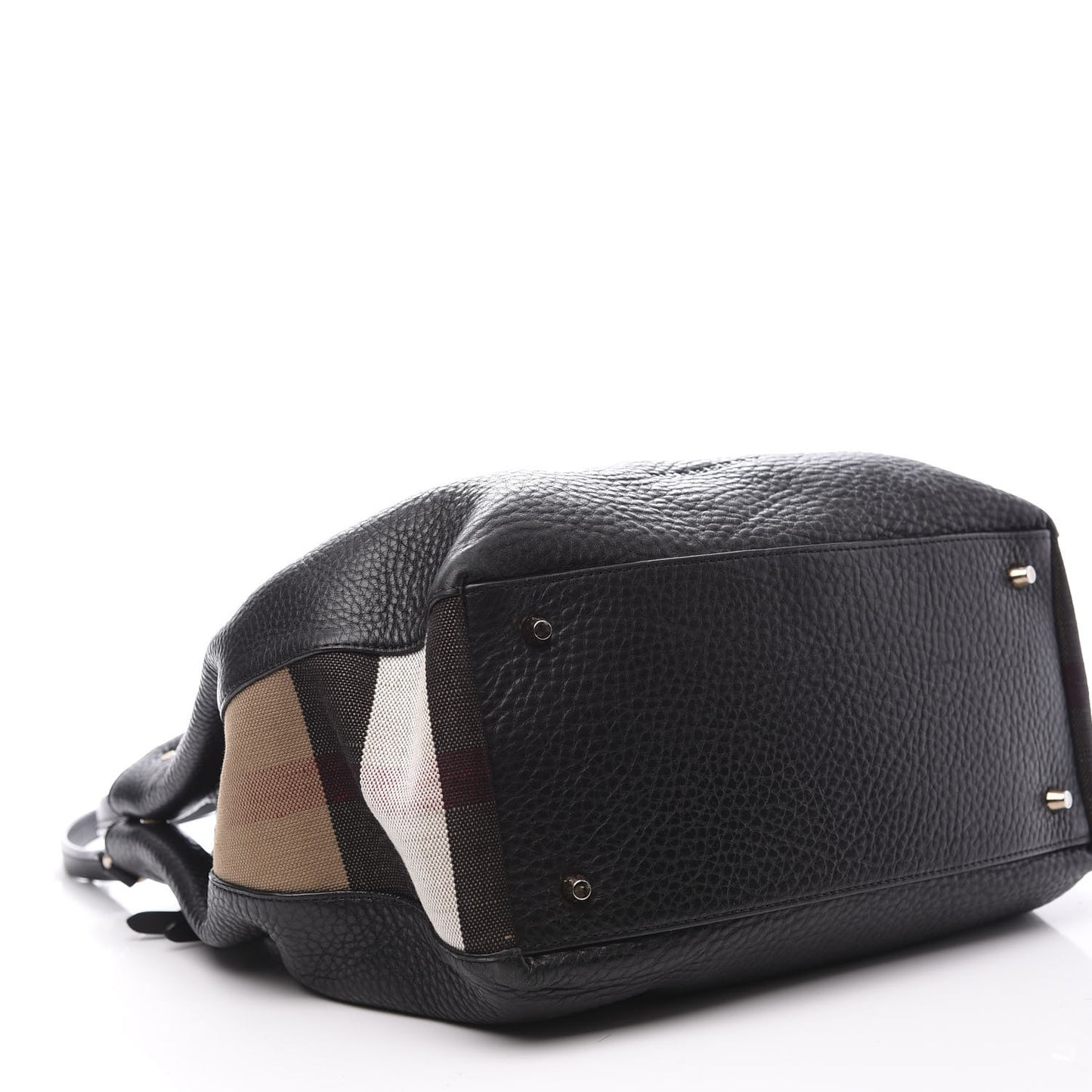 Grainy Calfskin House Check Medium Maidstone Black