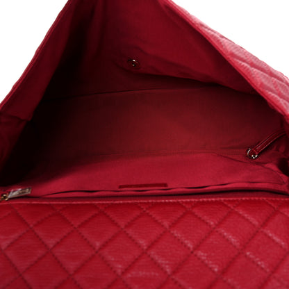 Chanel Calfskin Quilted Small XXL Travel Flap Bag Red 5 of 11