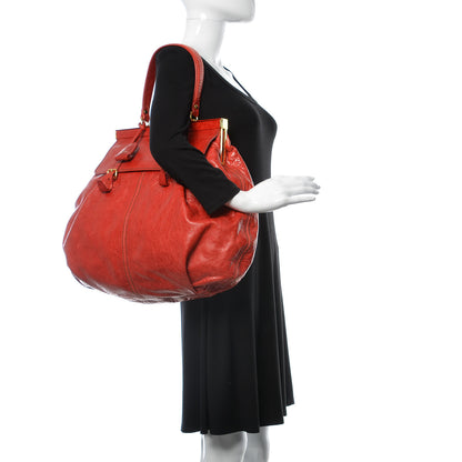 Miu Miu Nappa Frame Lux Top Handle Rosso 2 of 10