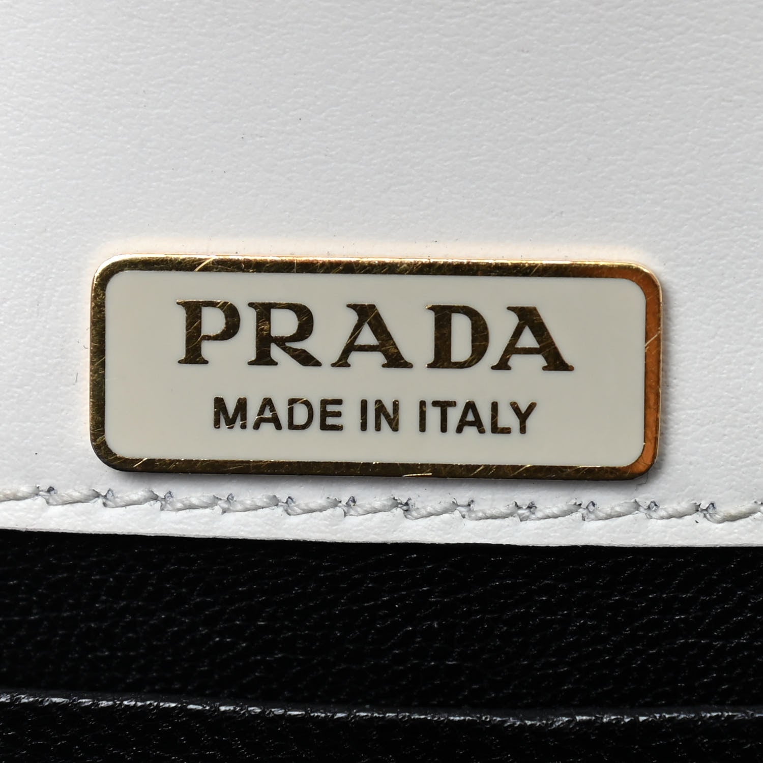 Prada City Calf Saffiano Cahier Bag Talco Black 6 of 12