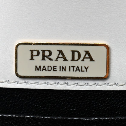 Prada City Calf Saffiano Cahier Bag Talco Black 6 of 12
