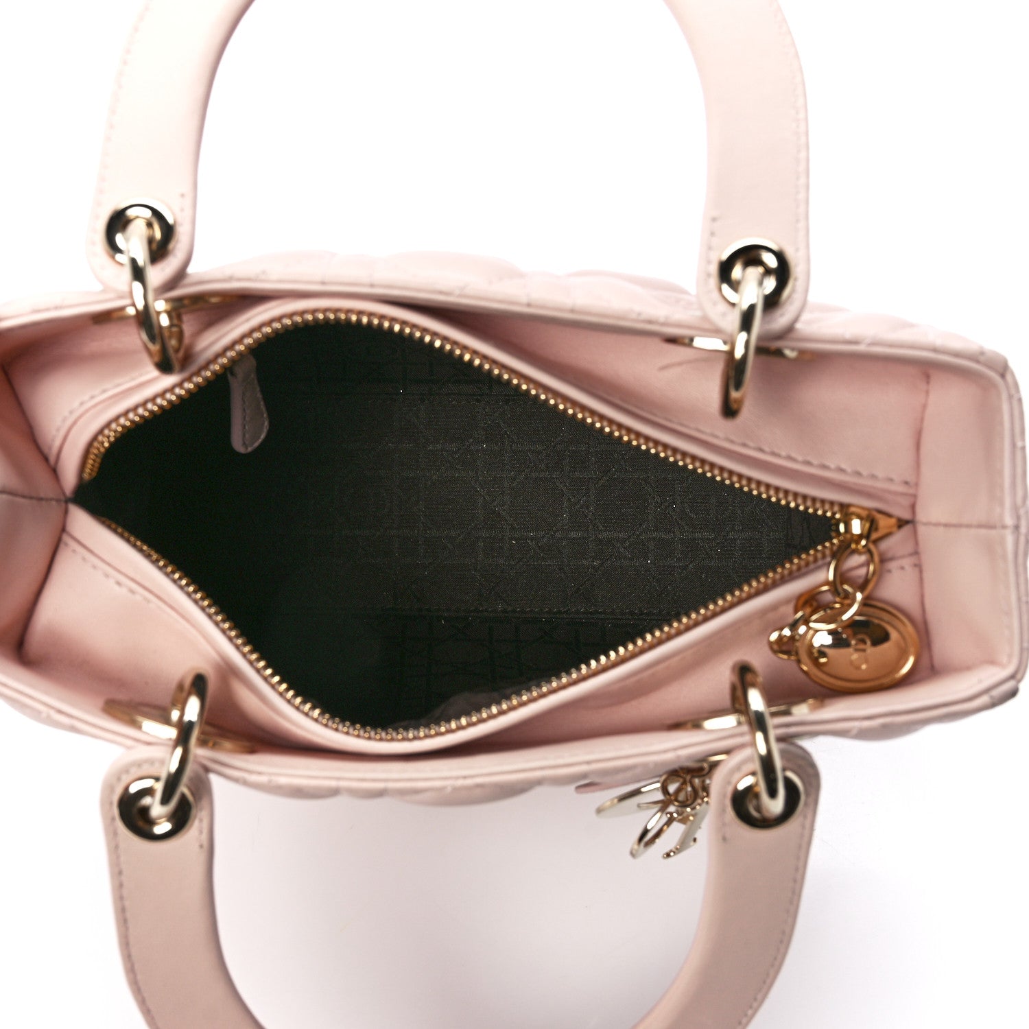 Christian Dior Lambskin Cannage Medium Lady Dior Light Pink 5 of 11