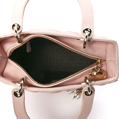 Christian Dior Lambskin Cannage Medium Lady Dior Light Pink 5 of 11