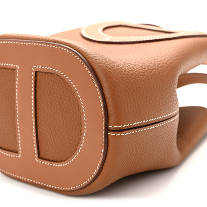 Hermes Taurillon Clemence Swift In-The-Loop 18 Bag Gold 10 of 11