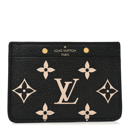 Louis Vuitton Empreinte Monogram Giant Card Holder Black Beige 1 of 6