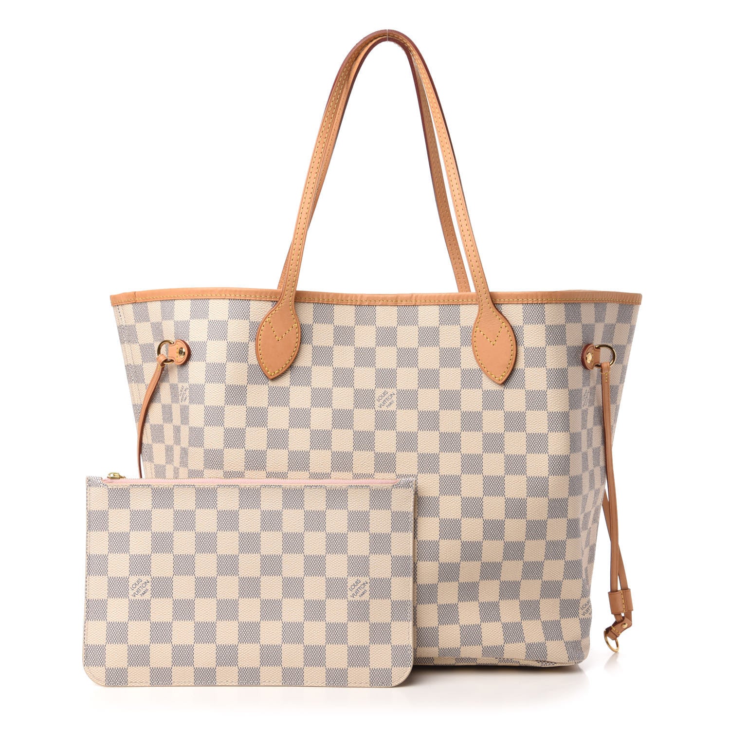 Louis Vuitton Damier Azur Neo Neverfull MM Rose Ballerine 1 of 11