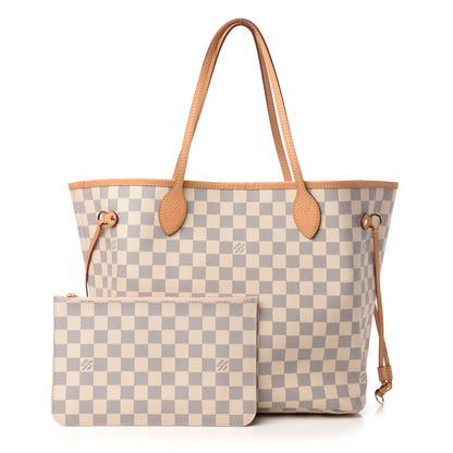 Louis Vuitton Damier Azur Neo Neverfull MM Rose Ballerine 1 of 11
