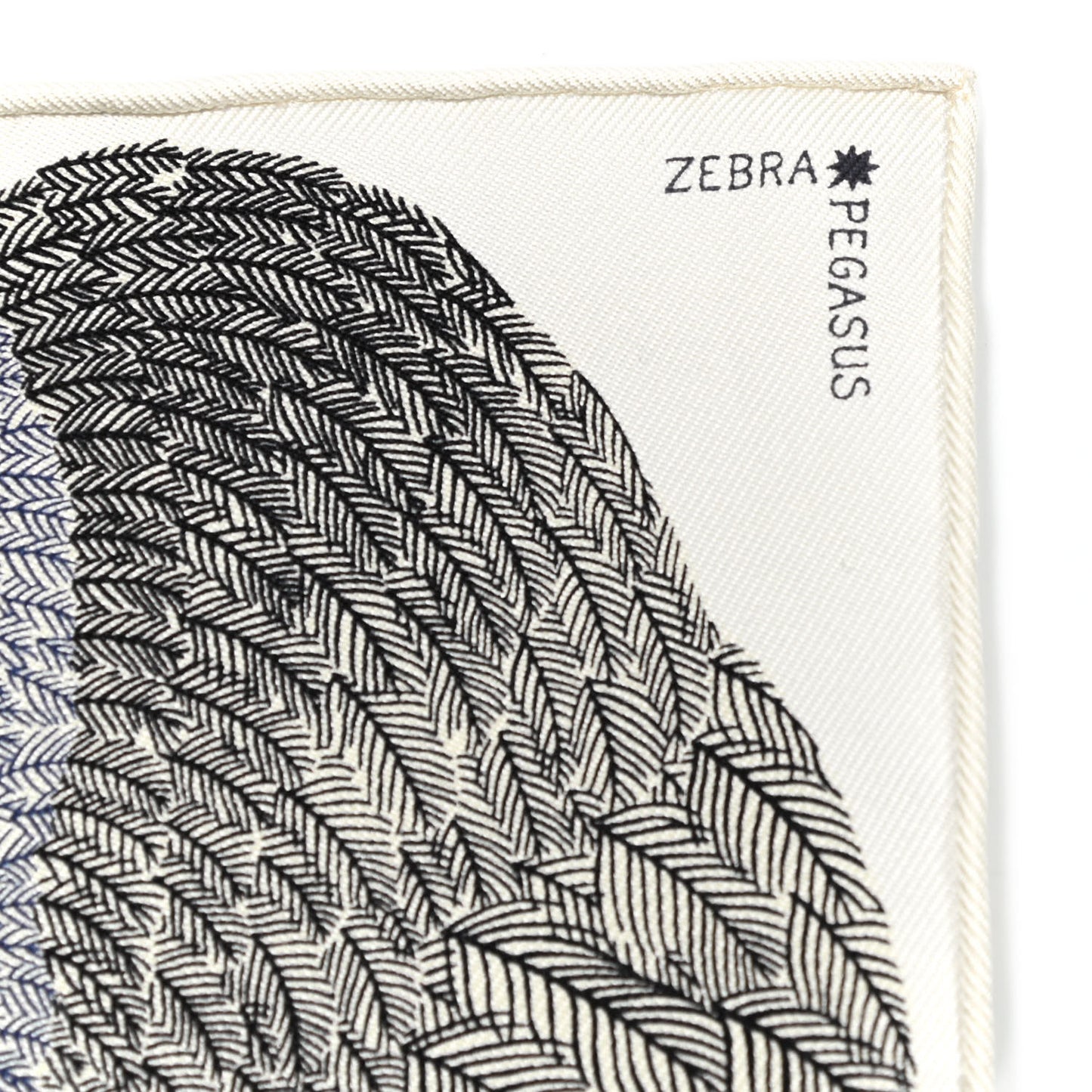 Silk Zebra Pegasus Nano Scarf 20 Black White