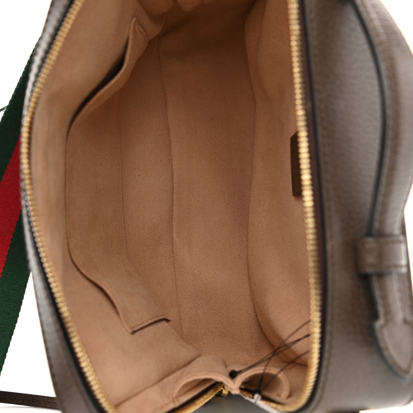 GG Supreme Monogram Web Small Ophidia Top Handle Shoulder Bag Brown