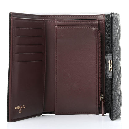 Chanel Caviar Quilted Small Flap Wallet Black 4 of 4
