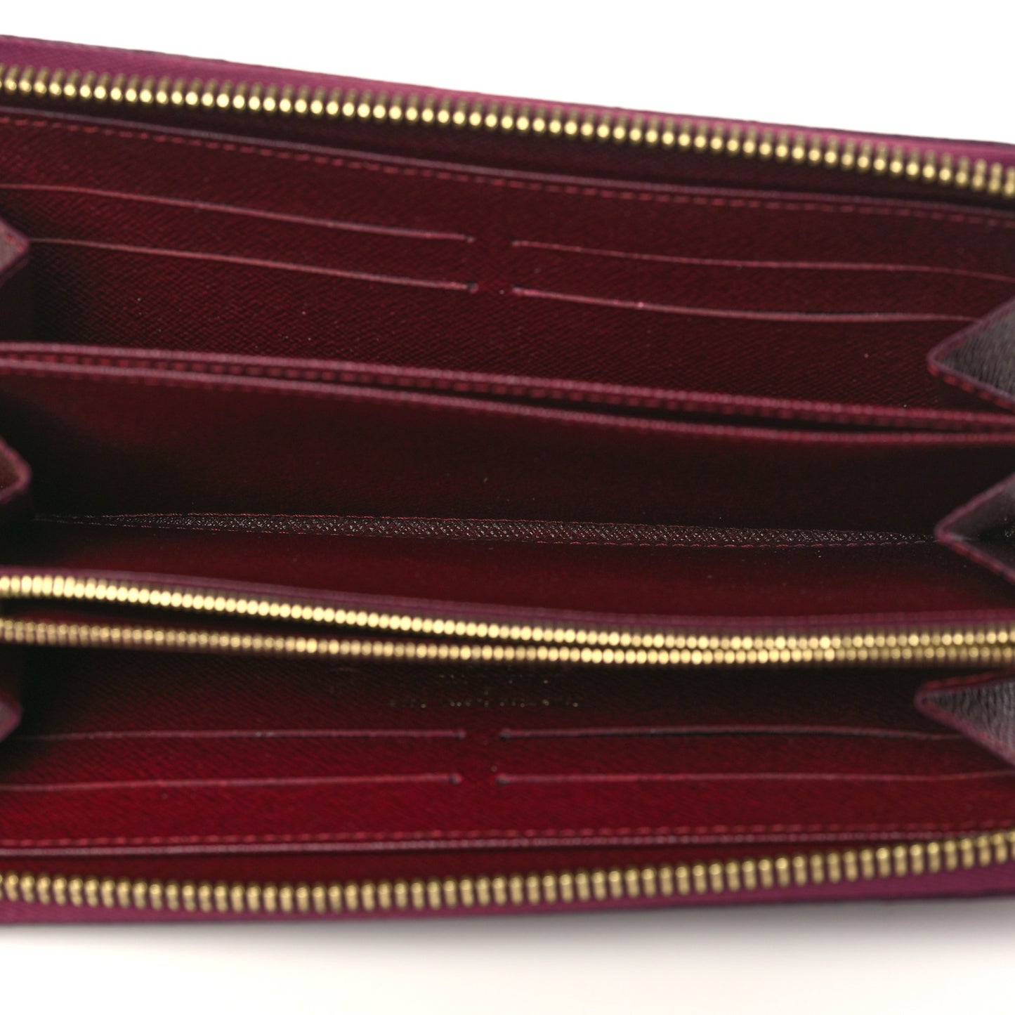 Damier Paillettes Zippy Wallet Red