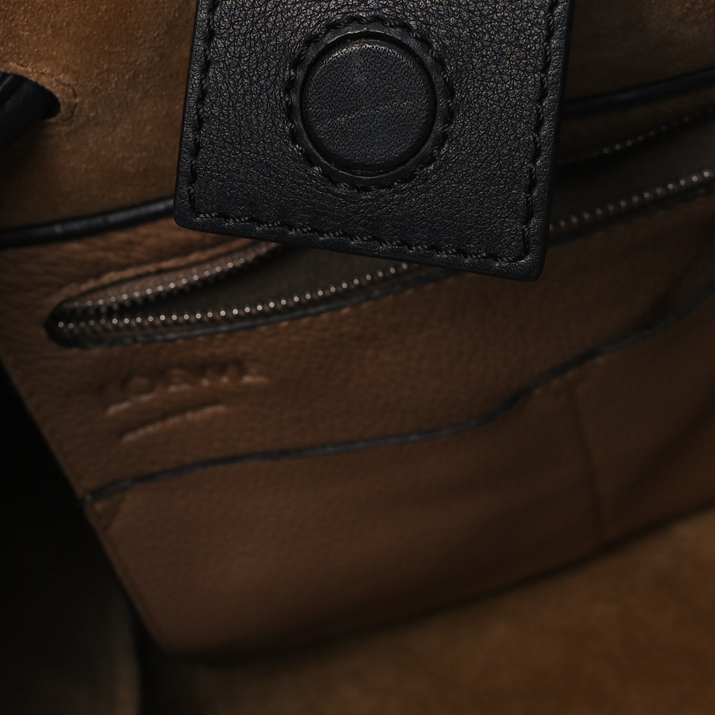 Calfskin Small Flamenco Knot Bag Mocca Black