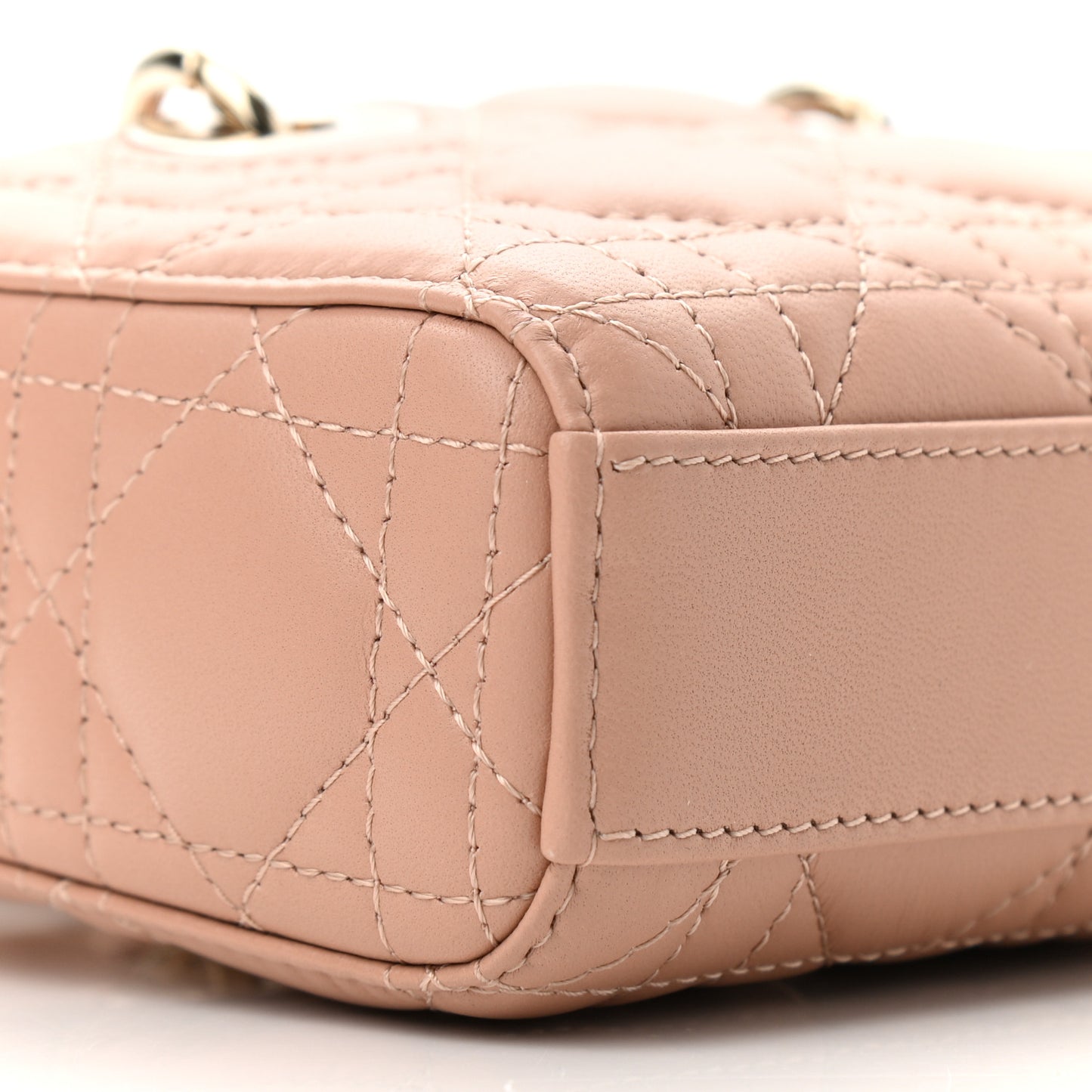 Lambskin Cannage Micro Lady D-Joy Rose De Vents