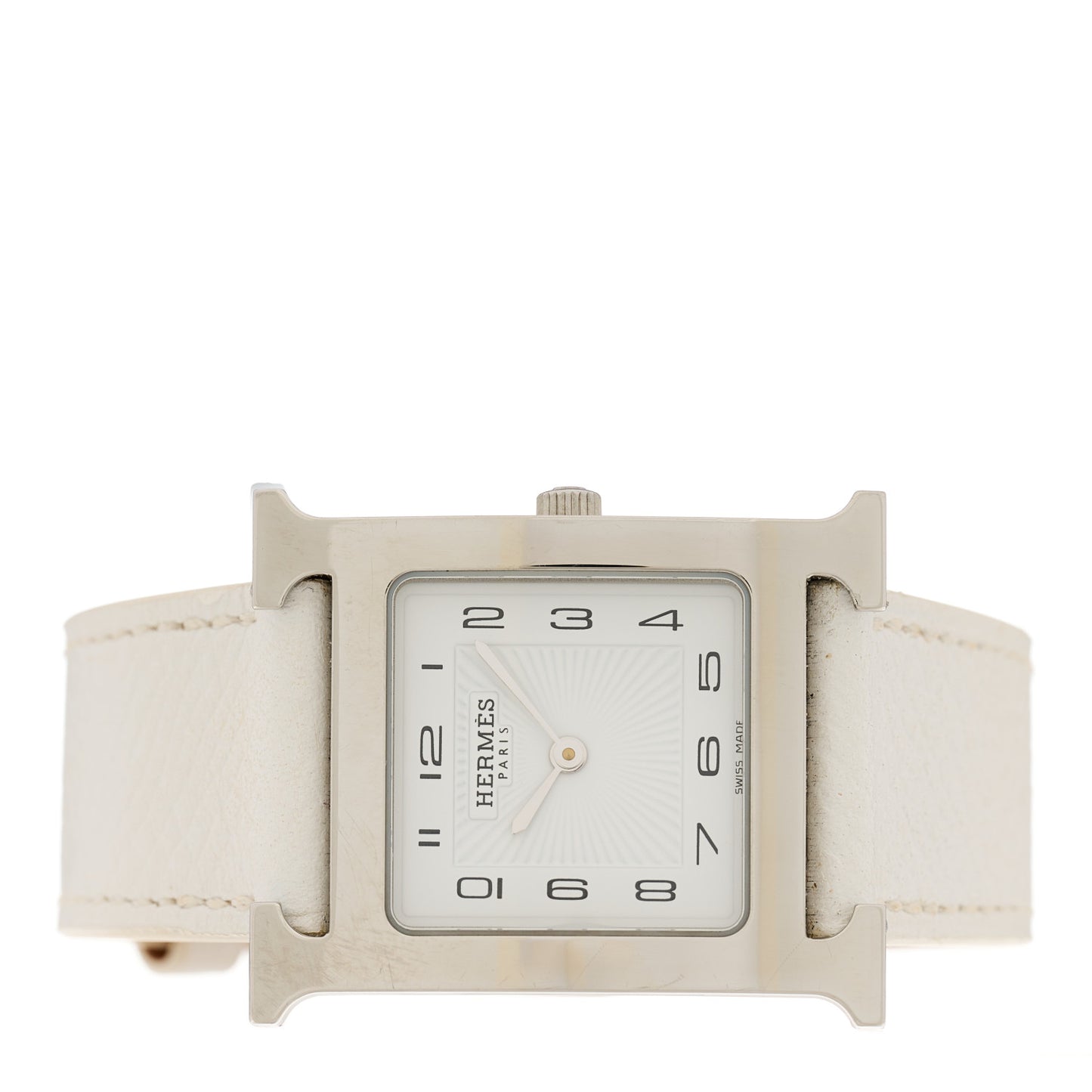 Stainless Steel Epsom 26mm Heure H Hour Quartz Watch Blanc