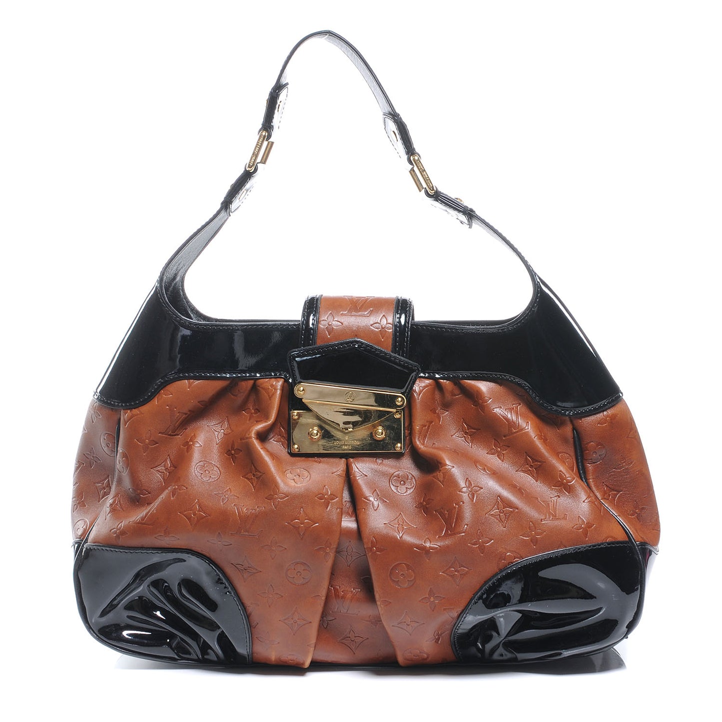 Cuir Embossed Polly Hobo Fauve
