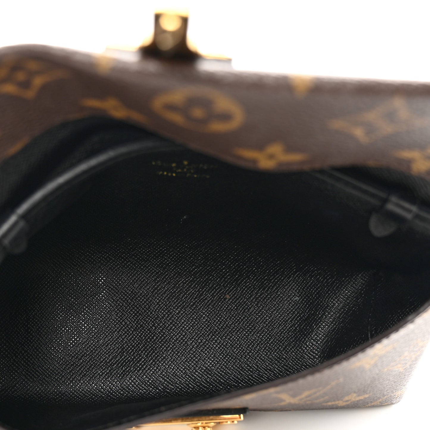 Monogram Triangle Chain Wallet Black
