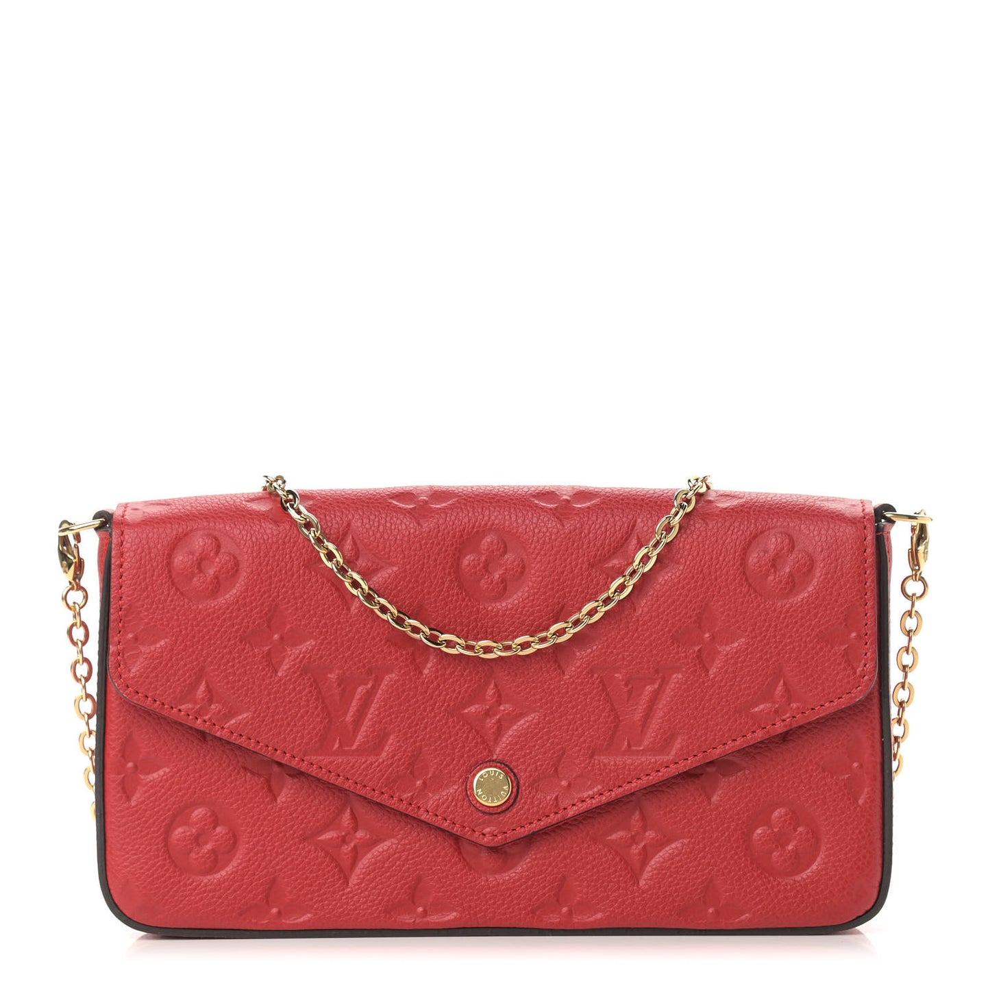 Empreinte Pochette Felicie Chain Wallet Scarlet