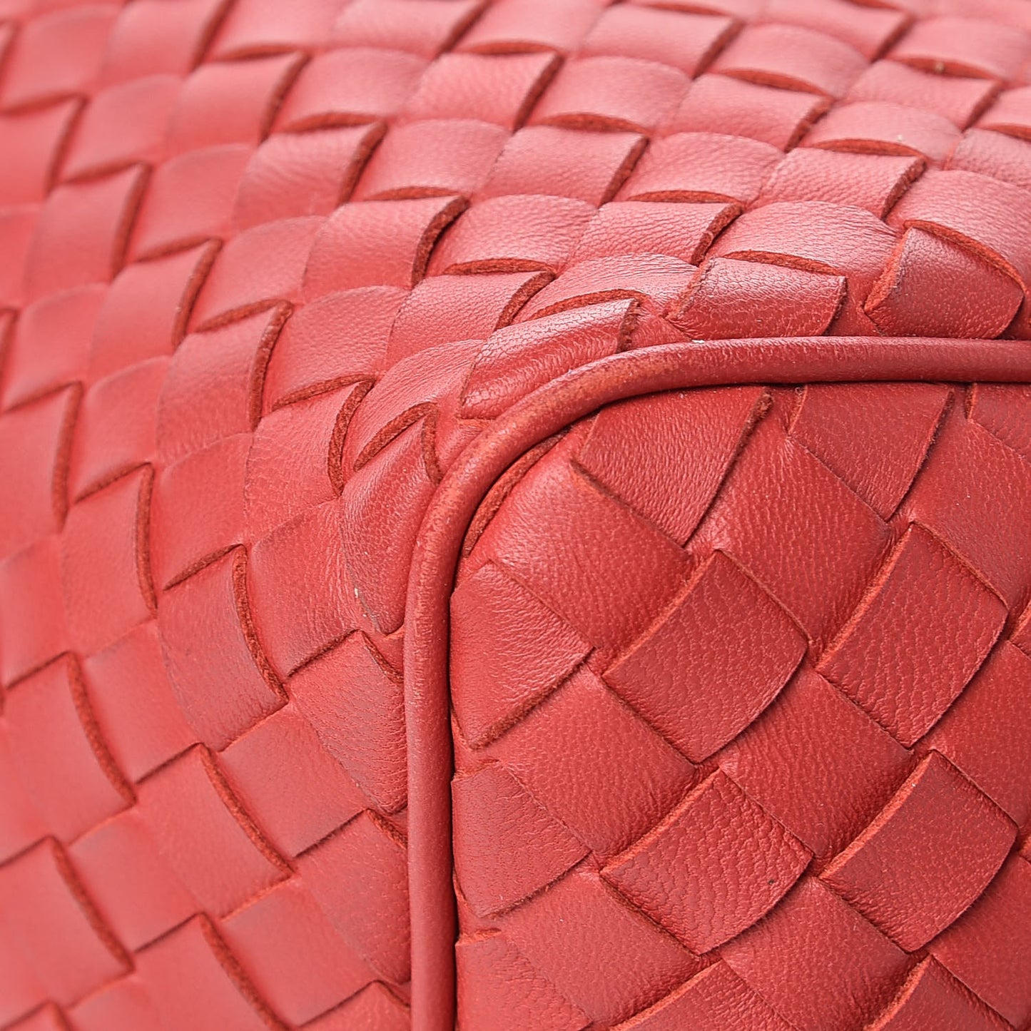 Nappa Intrecciato Satchel Corniola