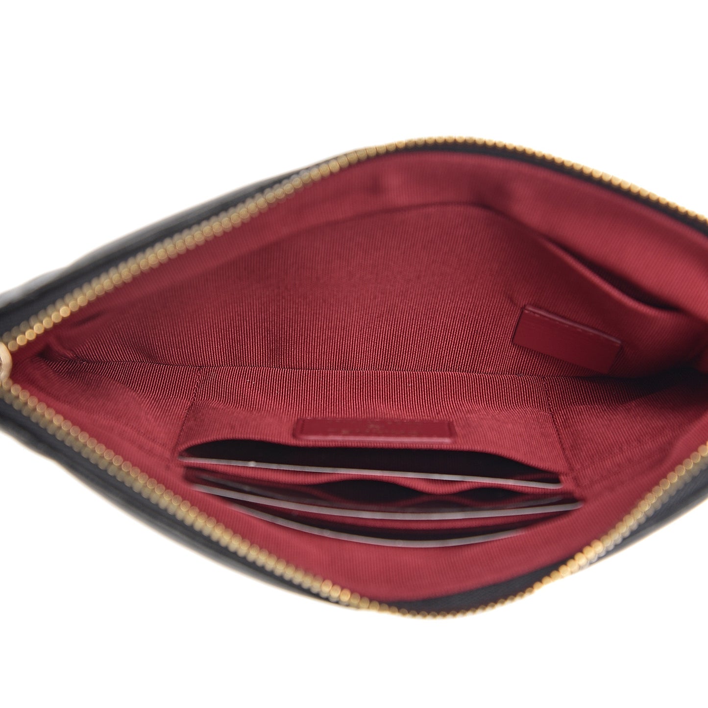 Goatskin Quilted 19 Cosmetic Case Black