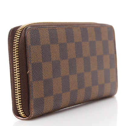 Louis Vuitton Damier Ebene Clemence Wallet Rose Ballerine 3 of 11