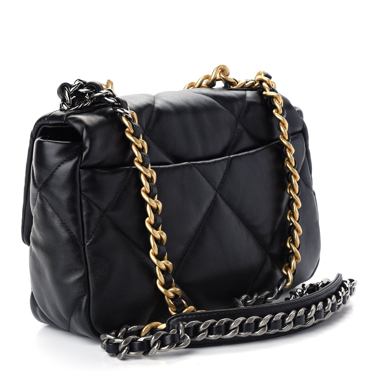 Chanel Lambskin Quilted Medium Chanel 19 Flap Black 3 of 9