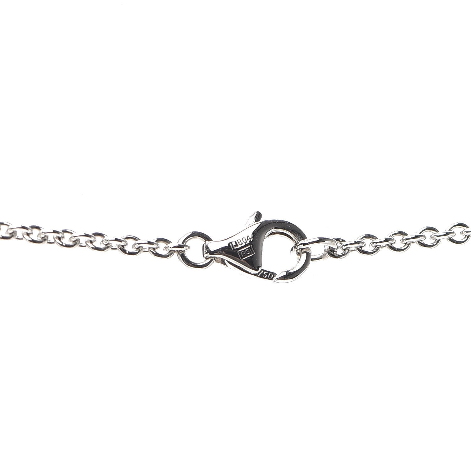 Cartier 18K White Gold Interlocking LOVE Necklace 5 of 8