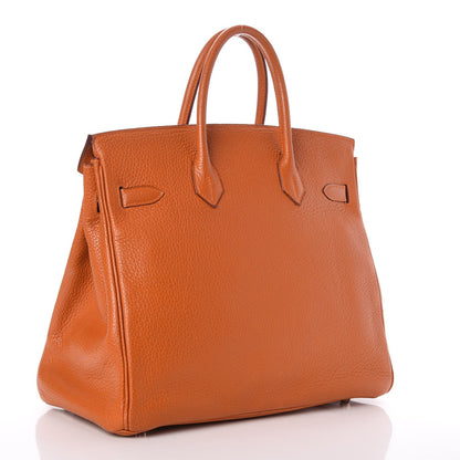 Hermes Taurillon Clemence HAC Birkin 32 Potiron 3 of 33
