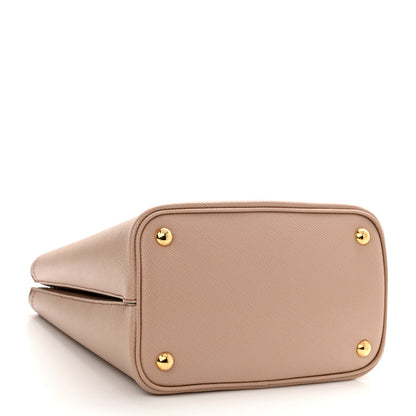 Prada Saffiano Cuir Medium Panier Bucket Bag Cipria Black 4 of 9