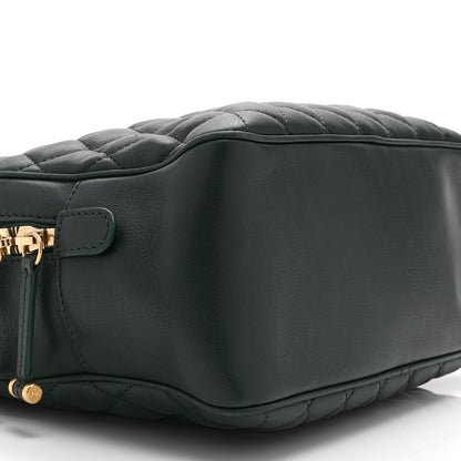 Chanel Calfskin Quilted CC Medium Vanity Case Green 9 of 10