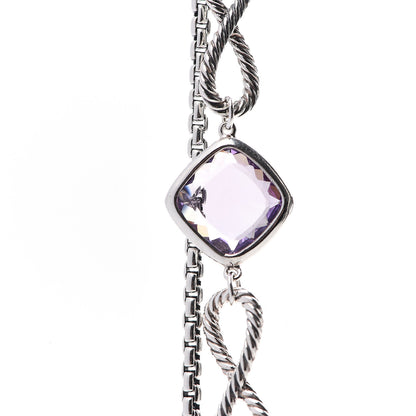 David Yurman Sterling Silver Amethyst Infinity Necklace 4 of 4
