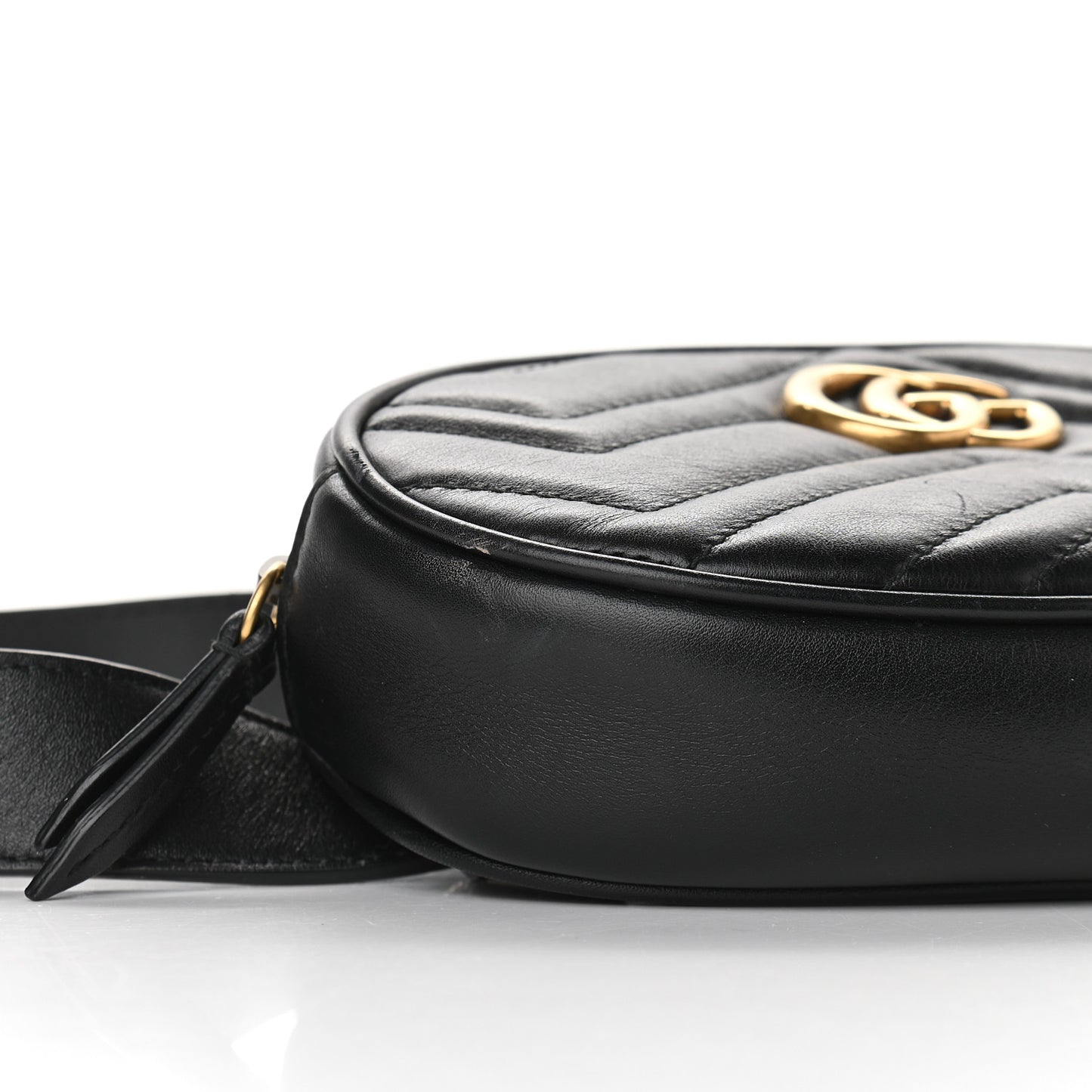 Calfskin Matelasse GG Marmont Belt Bag 85 34 Black
