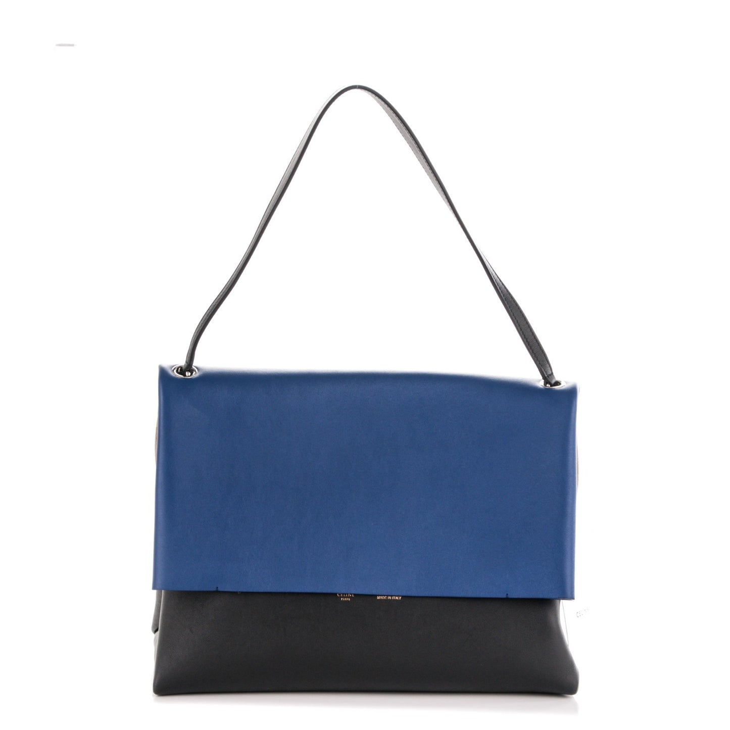 Calfskin Suede All Soft Shoulder Bag Cobalt